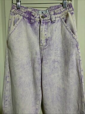 Flying Angel Lavender Washed Boyfriend Wide Leg Jeans 💟